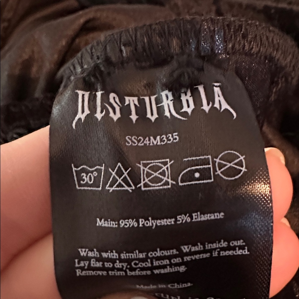 NWT Disturbia Womens Black Velour Floral Dark Romantic Goth Corset Midi Dress 10 - Picture 12 of 12